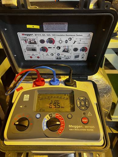 Megger (Insulation) Measurement on Glycol Electric Motor
