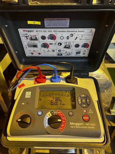 Megger (Insulation) Measurement on Glycol Electric Motor